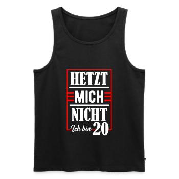 20. Geburtstag - Männer Premium Bio Tank Top - Schwarz - Vorne - AI Model Male 178 light (178cm)