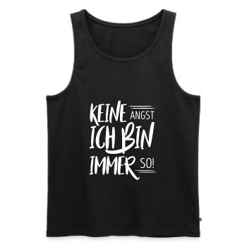 lustiger spruch - Männer Premium Bio Tank Top - Schwarz - Vorne - Michal (187cm)