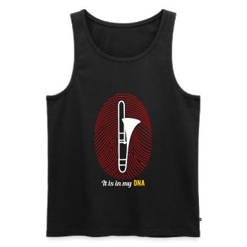 Posaune - Männer Premium Bio Tank Top - Schwarz - Vorne - Michal (187cm)