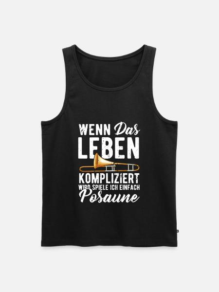 Posaune - Männer Premium Bio Tank Top - Schwarz