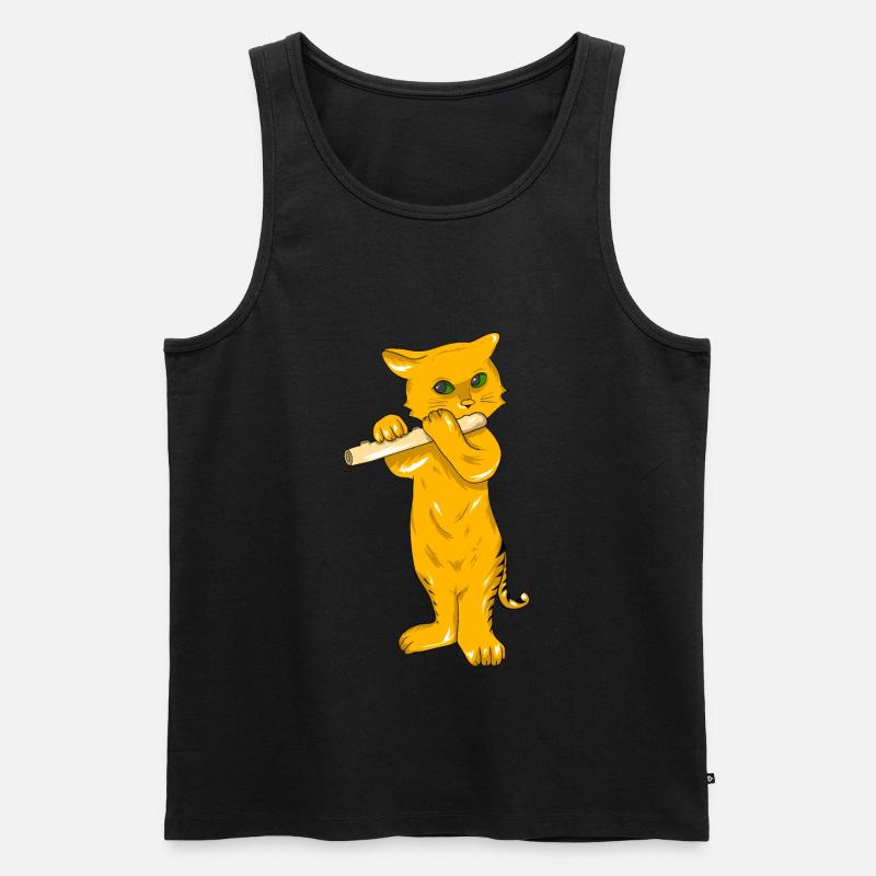 Querflöte - Männer Premium Bio Tank Top - Schwarz
