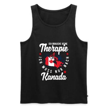Kanada - Männer Premium Bio Tank Top - Schwarz - Vorne - AI Model Male 178 light (178cm)