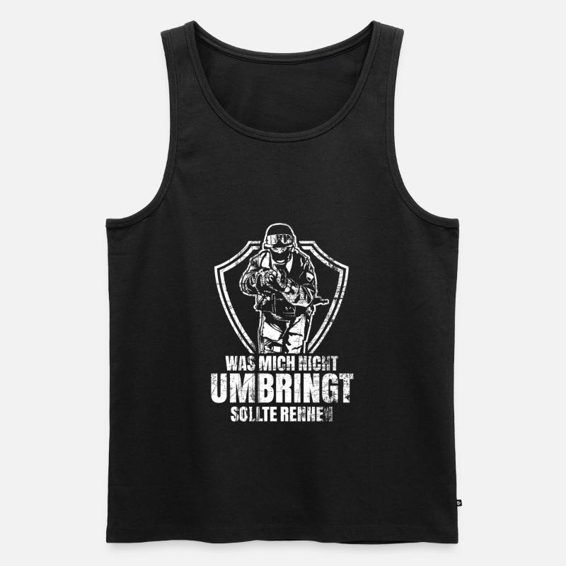 Soldat - Männer Premium Bio Tank Top - Schwarz