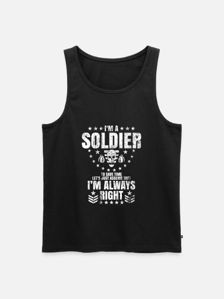 Soldier Military Covenant Gift - Men's Premium Organic Tank Top - black