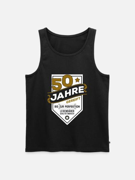 50th birthday - Men's Premium Organic Tank Top - black