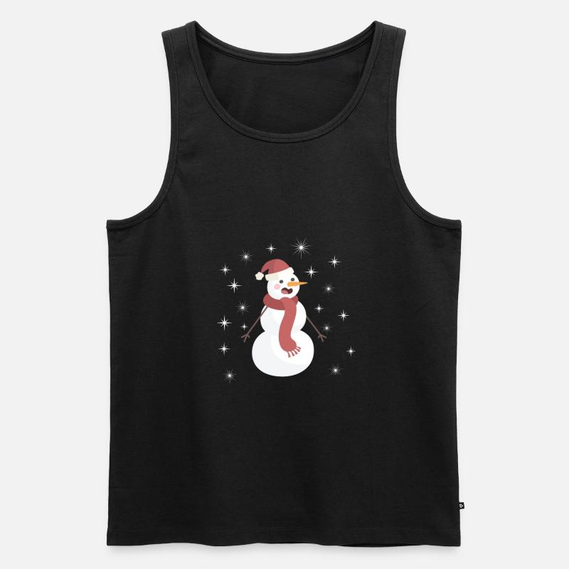 Snowman - Männer Premium Bio Tank Top - Schwarz
