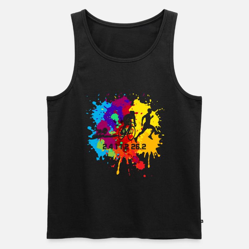 Triathlon - Männer Premium Bio Tank Top - Schwarz