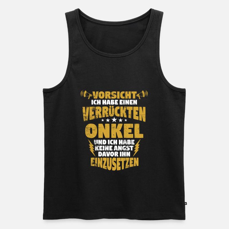 Onkel - Männer Premium Bio Tank Top - Schwarz
