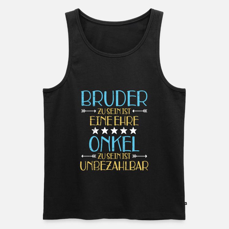 Onkel - Männer Premium Bio Tank Top - Schwarz