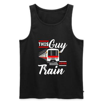 Zug Züge Modeleisenbahn Eisenbahn Geschenk - Männer Premium Bio Tank Top - Schwarz - Vorne - AI Model Male 178 light (178cm)