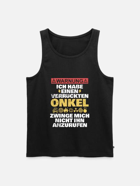 Onkel - Männer Premium Bio Tank Top - Schwarz