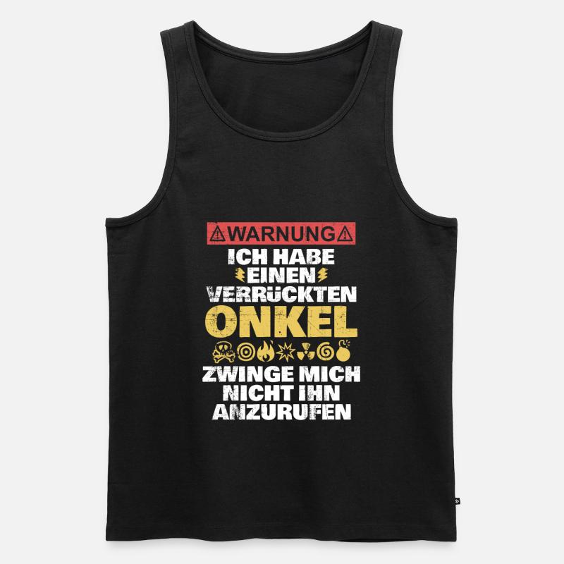 Onkel - Männer Premium Bio Tank Top - Schwarz