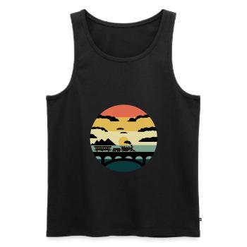 Zug Züge Modeleisenbahn Eisenbahn Geschenk - Männer Premium Bio Tank Top - Schwarz - Vorne - AI Model Male 178 light (178cm)
