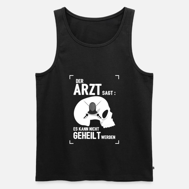 Fechten - Männer Premium Bio Tank Top - Schwarz