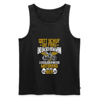 Motorrad Motorrad fahren Geschenk Motocross Bike B - Männer Premium Bio Tank Top - Schwarz - Vorne - Michal (187cm)