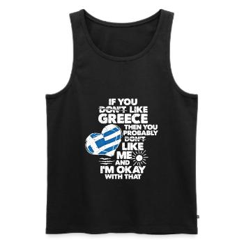 Griechenland - Männer Premium Bio Tank Top - Schwarz - Vorne - Michal (187cm)