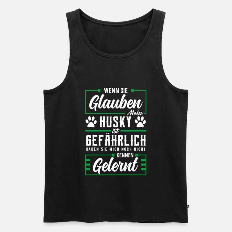Husky - Männer Premium Bio Tank Top - Schwarz
