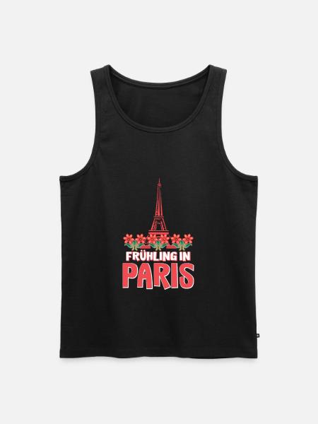 Paris - Männer Premium Bio Tank Top - Schwarz
