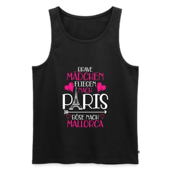 Mallorca - Männer Premium Bio Tank Top - Schwarz - Vorne - AI Model Male 178 light (178cm)