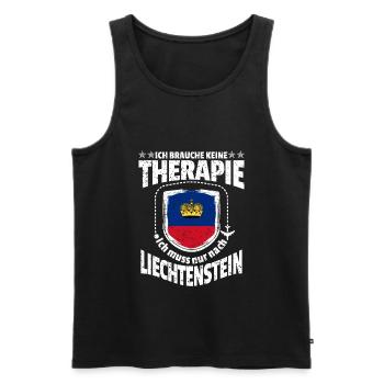 Liechtenstein - Männer Premium Bio Tank Top - Schwarz - Vorne - Michal (187cm)