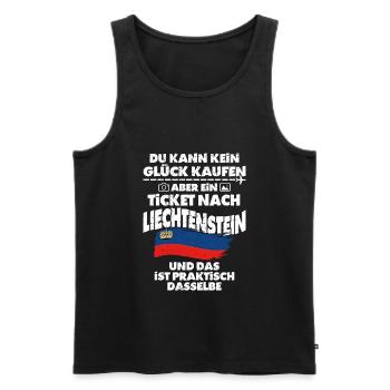 Liechtenstein - Männer Premium Bio Tank Top - Schwarz - Vorne - Michal (187cm)