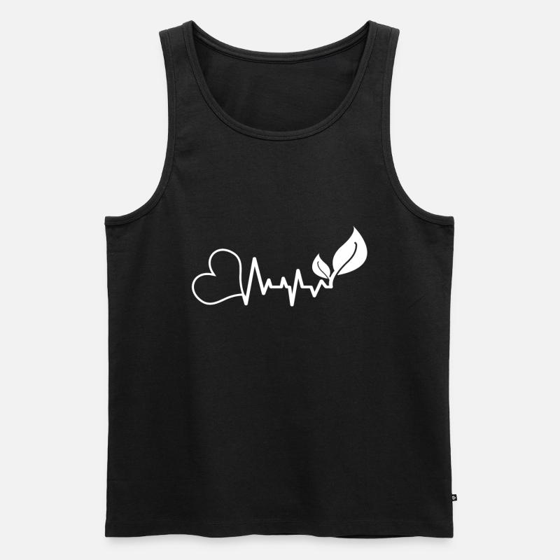Vegan - Männer Premium Bio Tank Top - Schwarz
