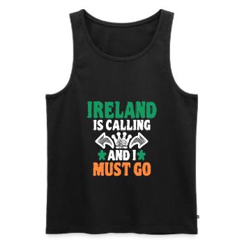 Irland - Männer Premium Bio Tank Top - Schwarz - Vorne - Michal (187cm)