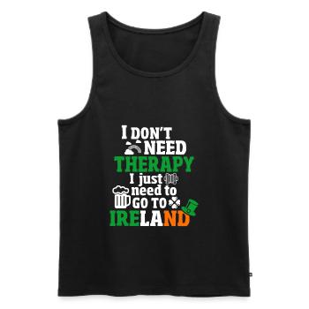 Irland Flaggen Sant Patricks Day Lustig Uralub Irl - Männer Premium Bio Tank Top - Schwarz - Vorne - AI Model Male 178 light (178cm)