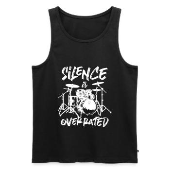 Drums - Men's Premium Organic Tank Top - black - Front - Michal (187cm)