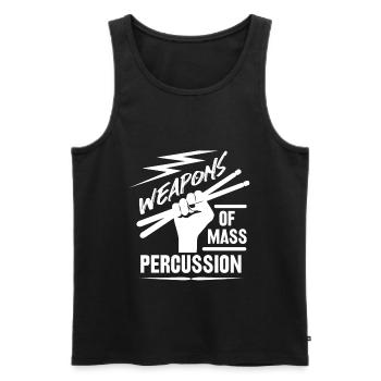Schlagzeug Schlagzeuger Drummer Geschenk - Männer Premium Bio Tank Top - Schwarz - Vorne - Michal (187cm)