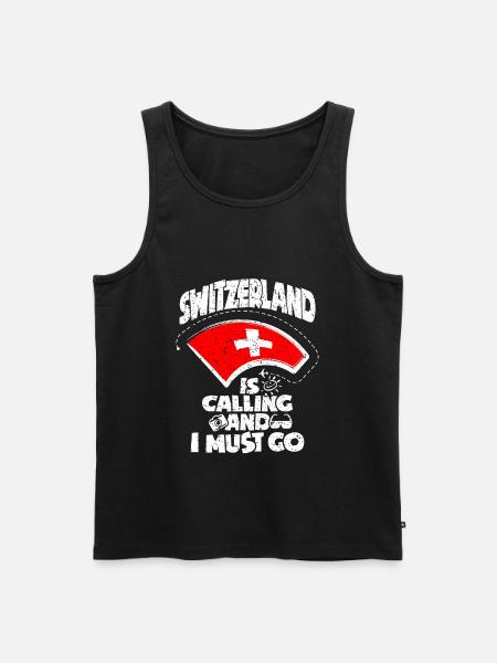 Switzerland - Men's Premium Organic Tank Top - black