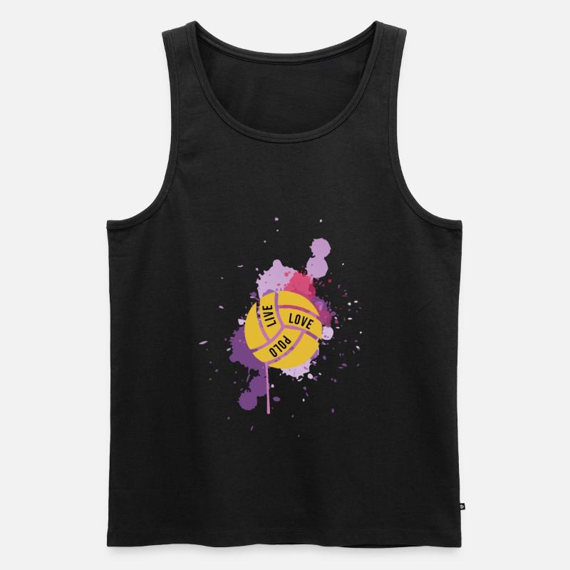 Wasserball - Männer Premium Bio Tank Top - Schwarz
