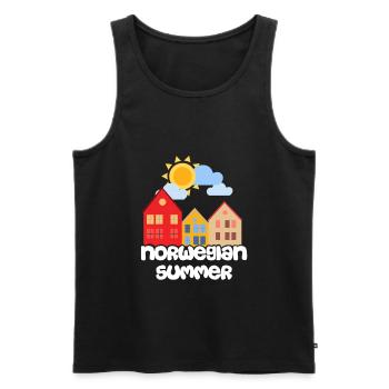 Norwegen - Männer Premium Bio Tank Top - Schwarz - Vorne - AI Model Male 178 light (178cm)
