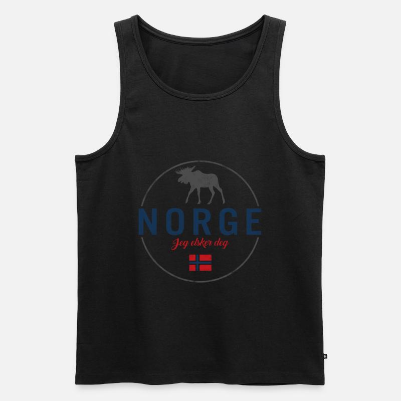 Norwegen - Männer Premium Bio Tank Top - Schwarz