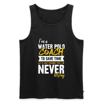 water polo - Men's Premium Organic Tank Top - black - Front - Michal (187cm)