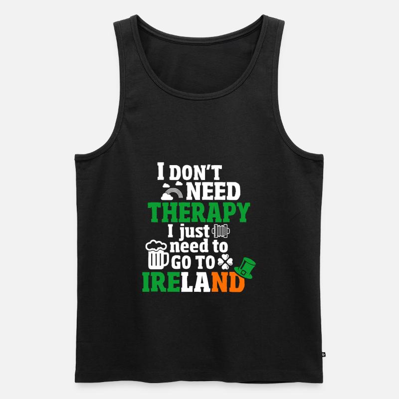 Irland - Männer Premium Bio Tank Top - Schwarz