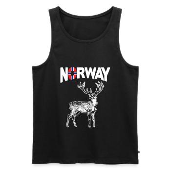 Norwegen - Männer Premium Bio Tank Top - Schwarz - Vorne - Michal (187cm)