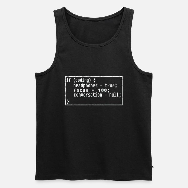 Coders coding - Men's Premium Organic Tank Top - black