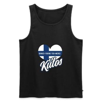 Finland - Men's Premium Organic Tank Top - black - Front - AI Model Male 178 light (178cm)
