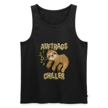 Faultier - Männer Premium Bio Tank Top - Schwarz - Vorne - Michal (187cm)