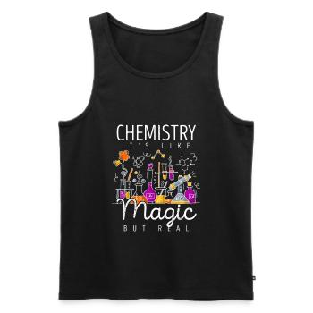 chemie - Männer Premium Bio Tank Top - Schwarz - Vorne - Michal (187cm)