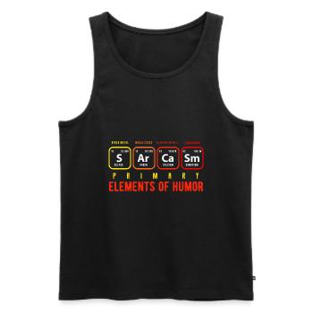 chimie - Débardeur bio Premium Homme - noir - Devant - Michal (187cm)