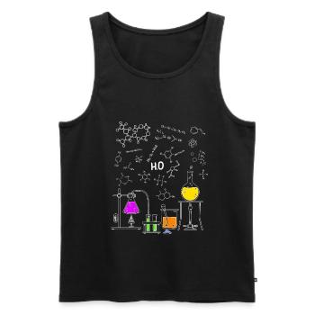 chemie - Männer Premium Bio Tank Top - Schwarz - Vorne - Michal (187cm)
