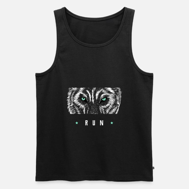 Wolf Wolf Wolf Pack Gift - Débardeur bio Premium Homme - noir