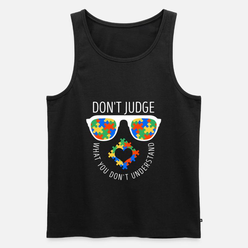 Autismus - Männer Premium Bio Tank Top - Schwarz