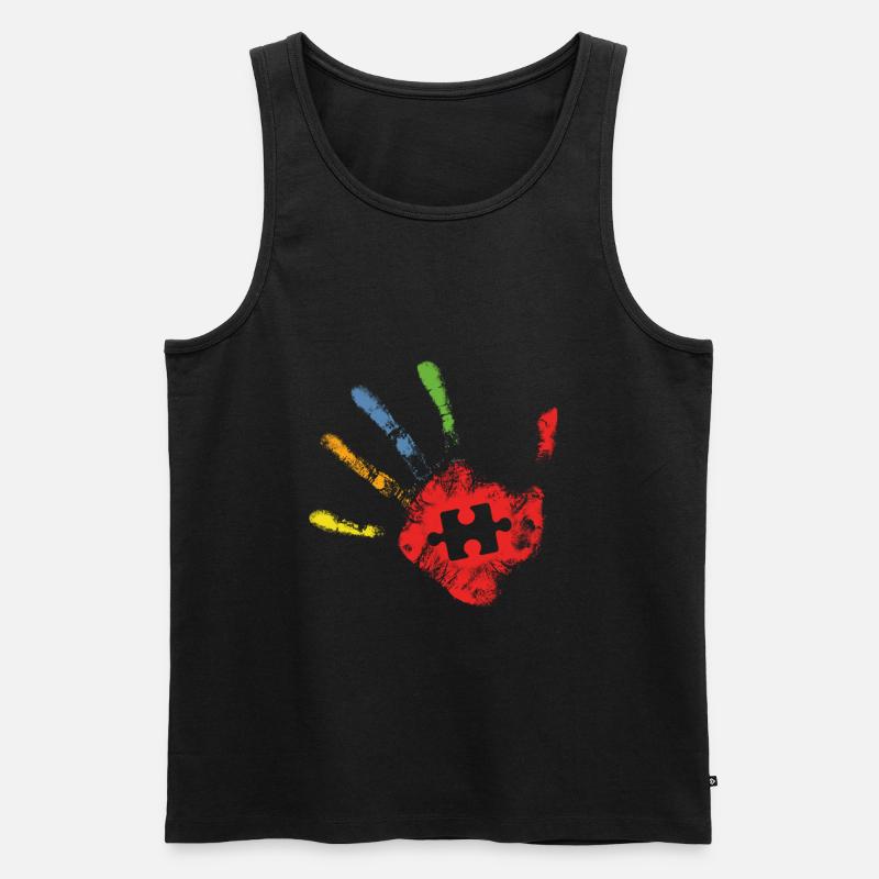 Autismus - Männer Premium Bio Tank Top - Schwarz