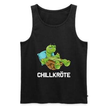 Chill Toad Turtle Chill Turtle Gift - Men's Premium Organic Tank Top - black - Front - AI Model Male 178 light (178cm)