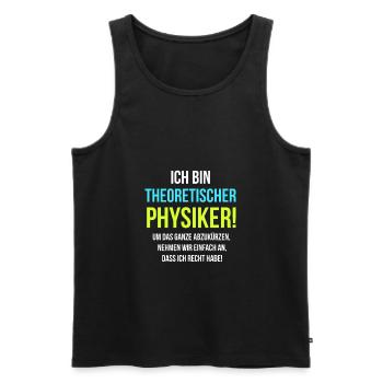 Physik - Männer Premium Bio Tank Top - Schwarz - Vorne - Michal (187cm)