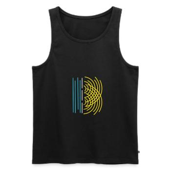 Physics study science physicist gift teaching - Men's Premium Organic Tank Top - black - Front - AI Model Male 178 light (178cm)