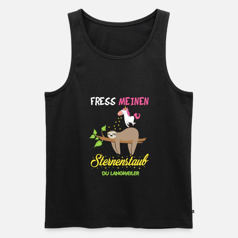 Faultier - Männer Premium Bio Tank Top - Schwarz